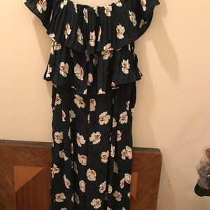 Anthropologie Carolyn off the shoulder jumpsuit
